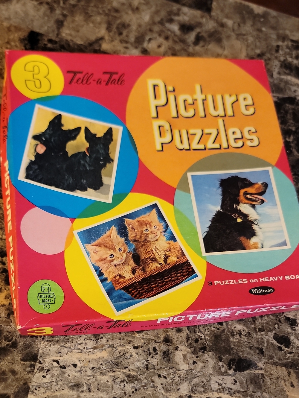 Vintage Whitman Picture Puzzles Set Of 3 Tell-a-Tale Dogs & Cats Scottie dogs - Picture 6 of 6
